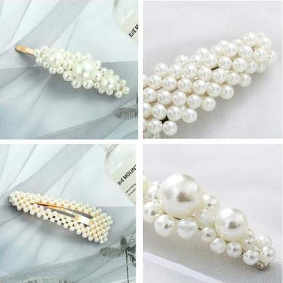EIGHT - Trendy Faux Pearl Large Hair Clips & Pins - Picture 5 of 6